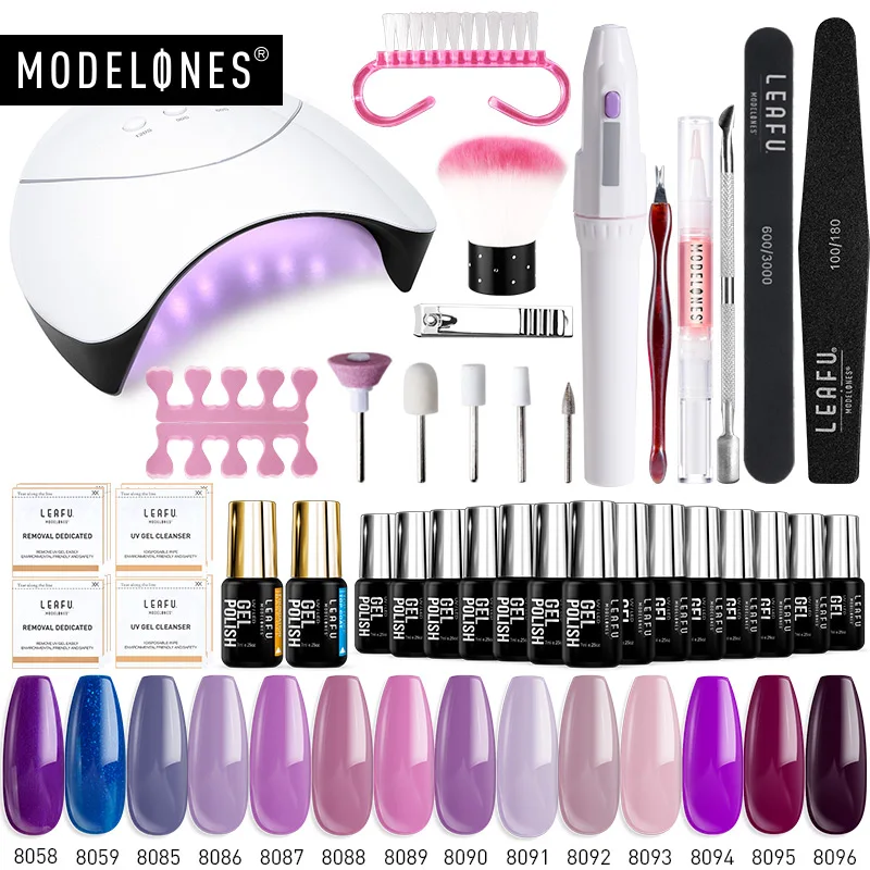 Modelones 36W УФ лампы для ногтей Nail Art Инструменты Набор! полупостоянная гибрид Гель