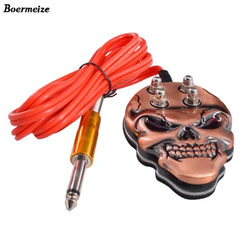 

Tattoo Switch Foots Pedal Control One Skull 1.5m Long Line For Machine Gun Power Supply