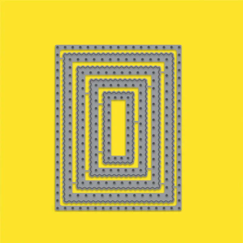 

Naifumodo Layered Frame Dies Rectangle Metal Cutting Dies DIY Scrapbooking Stencils Craft Embossing Album Paper Cards Die Mould