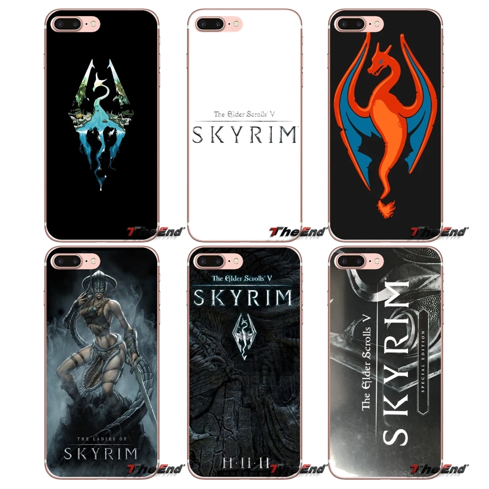 

For Samsung Galaxy S2 S3 S4 S5 MINI S6 S7 edge S8 S9 Plus Note 2 3 4 5 8 Coque Fundas Accessories Phone Cases Covers Skyrim Logo