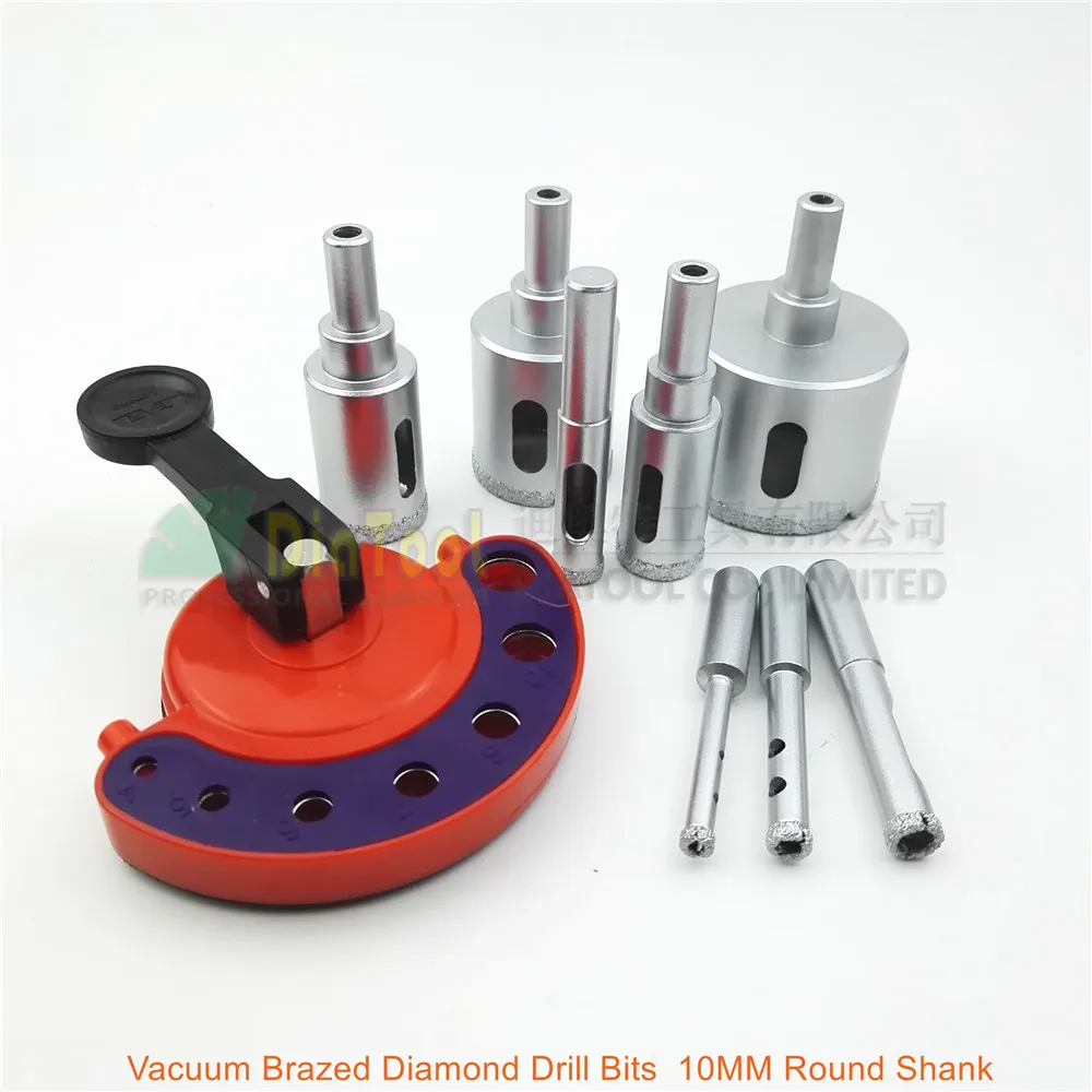 8pcs drill bits with a sucker Positioner Vacuum Brazed Diamond drilling core bits drill bits hole saw for granite marble ceramic