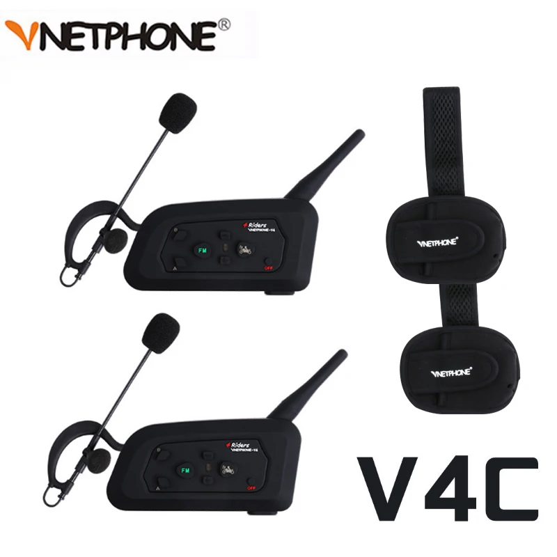 

Vnetphone V4C Football Referee Intercom Headset Vnetphone 1200M Full Duplex Bluetooth Headphone with FM V4C Referee Interphone