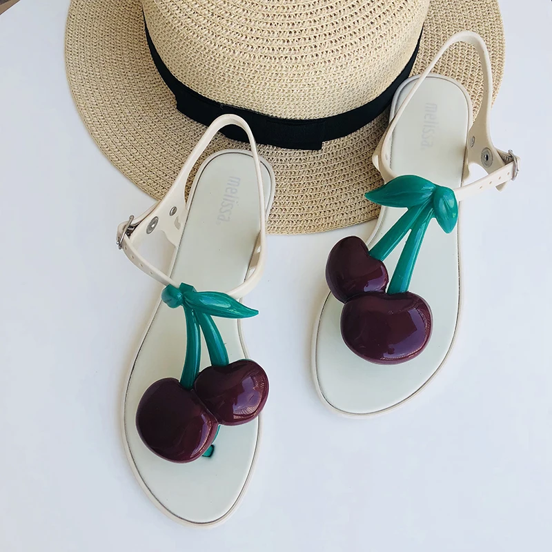 ميليسا الكرز نمط صندل نسائي 2019 الصيف ميليسا أحذية للنساء هلام أحذية الكبار الصنادل أحذية نسائية تنفس