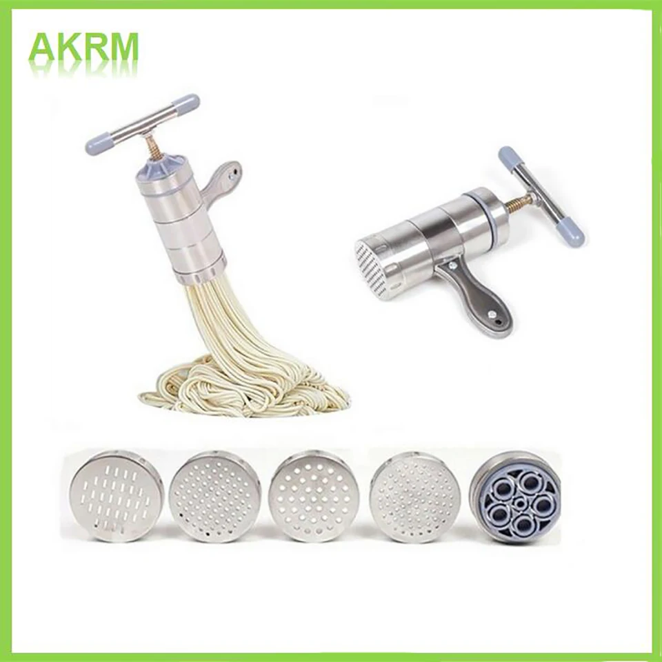 Stainless Steel Noodle Maker With 5 Models Manual Noodles Kitchen Tools Vegetable Fruit Juicer