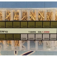 Ассортимент плоского давления стиль фрикционный сменный ремешок булавки смешанный золотой и серебряный цвет