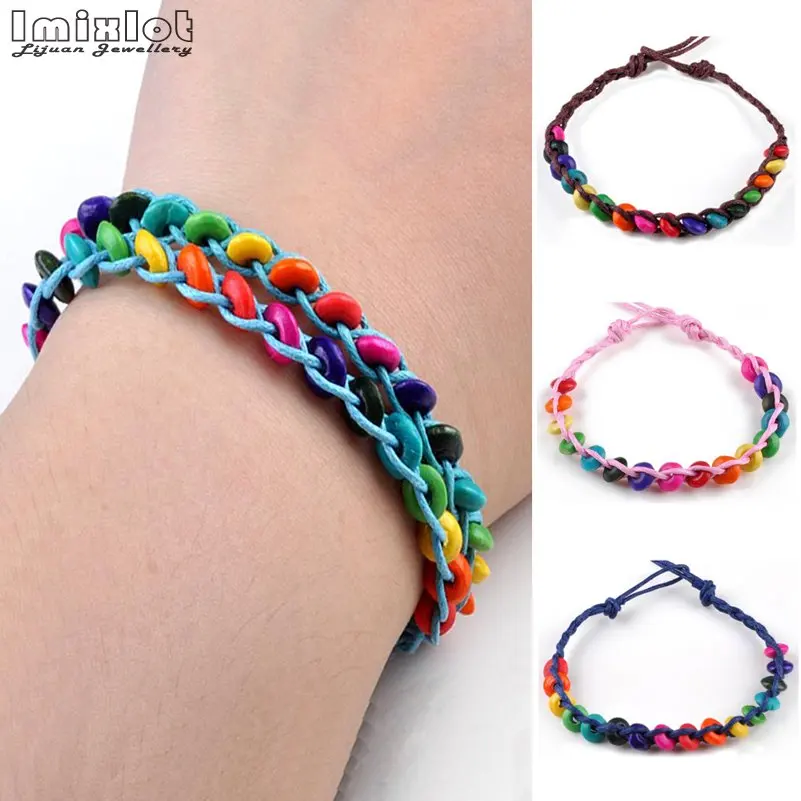 wholesale 50pcs wood wooden kids children/'s party birthday wristbands bracelets