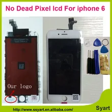 1 STÜCKE Weiße Farbe Keine tote pixel AAA Qualität made in China 6g lcd touch screen lcd display digitizer komplett neue für iphone 6