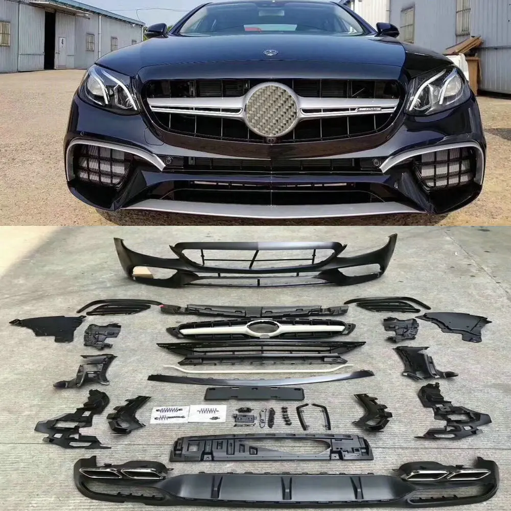 Боди E63 S AMG Look для Benz E Class W213 E200 E300 комплект боди FRP передний бампер + задний