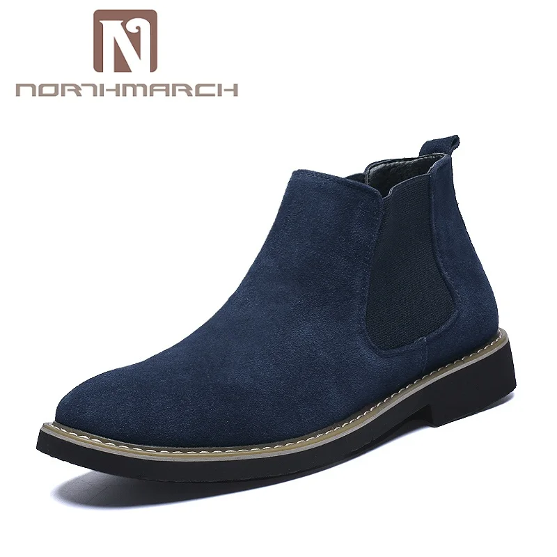 NORTHMARCH/ботинки челси из натуральной кожи Мужские Ботильоны Bota Masculina Scarpe Uomo Invernali