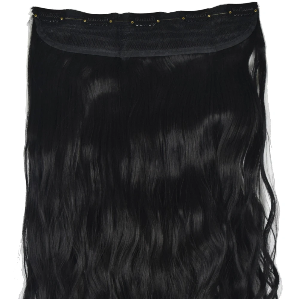 TOPREETY Heat Resistant B5 Synthetic Fiber 24" 60cm 120gr Body Wave 5 Clips on Clip in hair Extensions