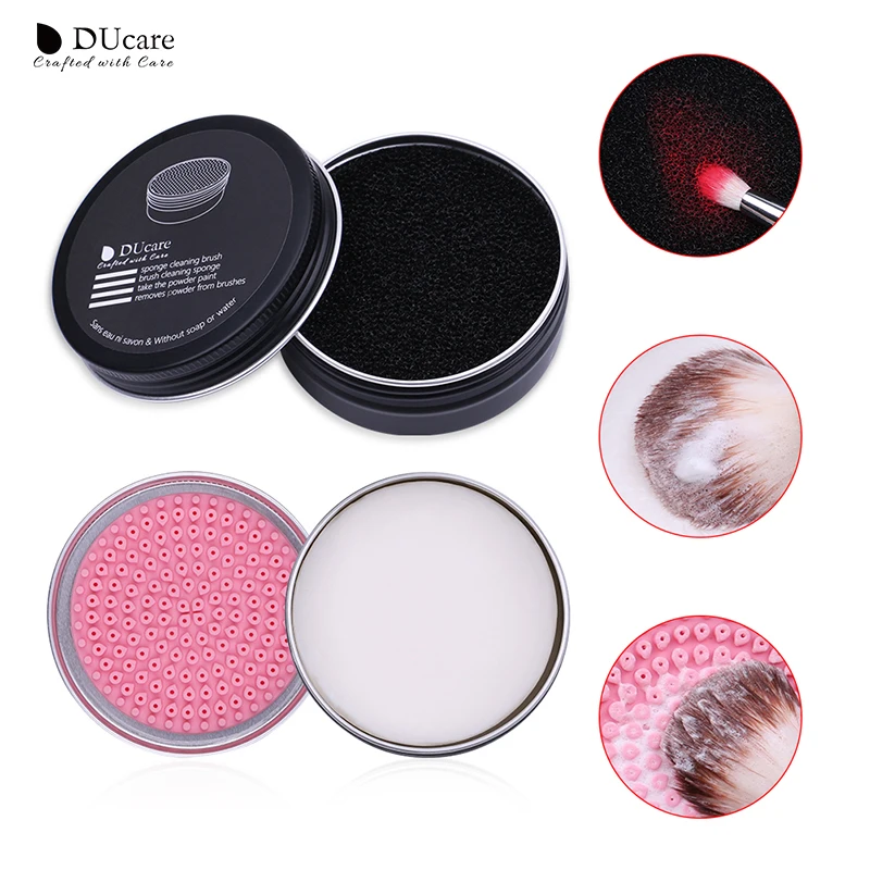 DUcare 1PCS Makeup Brush Cleaner Soap Cleaning Washing Brush Silicone Pad Mat Box Make Up Cosmetic Tools