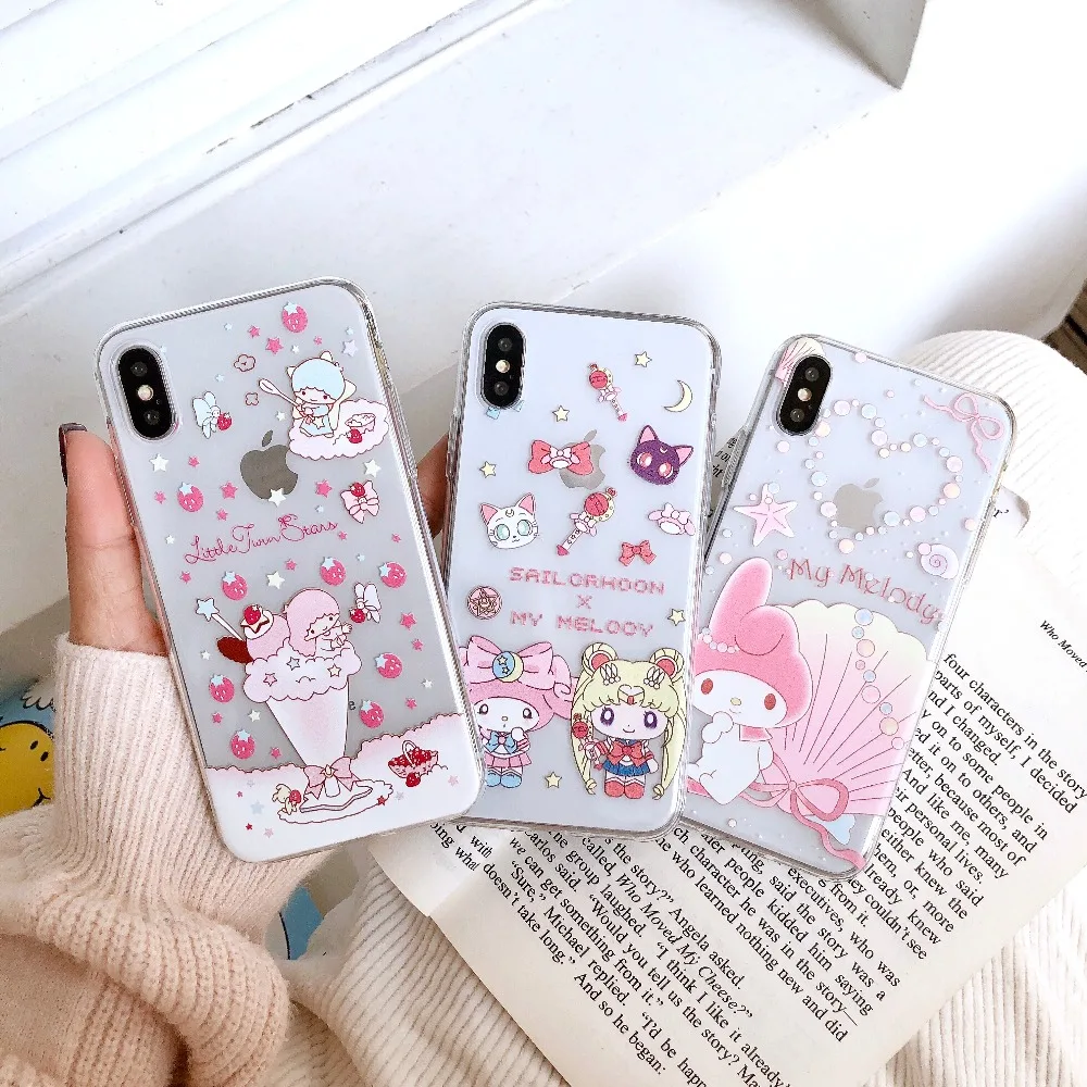 

Cartoon Sailor Moon binary star Melody Soft TPU Case For Huawei Mate20 Mate20pro P20 P20pro P10 P10pro Nove3/3i/3E Honor10 Case