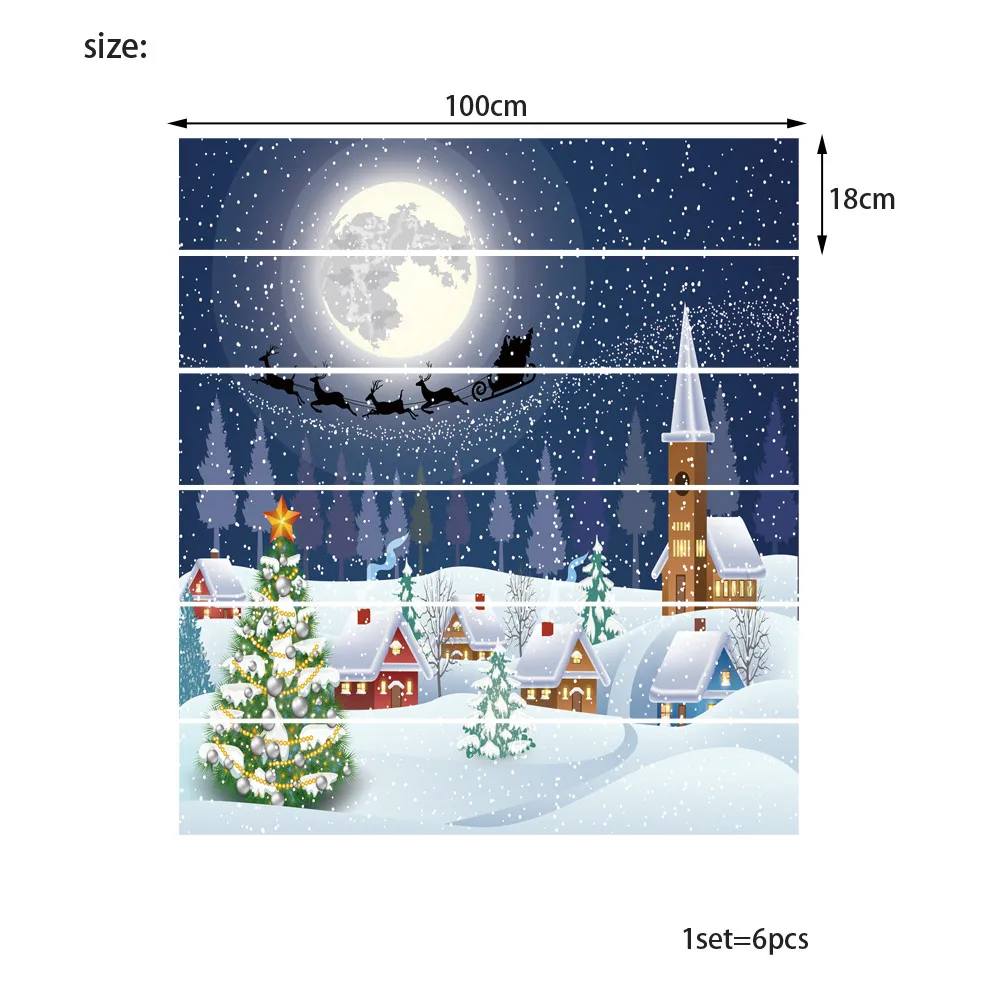 4 вида рождественского сезона 3D моделирование Стикеры для лестницы водонепроницаемый лестницы сторона/настенные наклейки DIY домашний декор