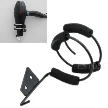 

Spiral Blow Dryer Stand Flat Hair Iron Holder Wall Mont Hang Holder Organizer BK