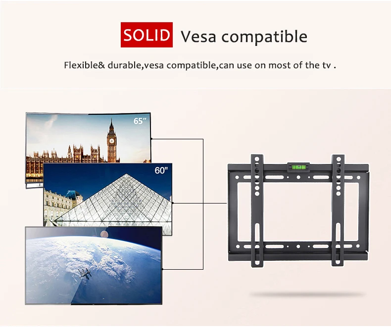 Универсальный Фиксированный ТВ настенный кронштейн фиксированная плоская панель ТВ подставка держатель рамка для 14-32 дюймов плазменный телевизор HD tv lcd СВЕТОДИОДНЫЙ монитор