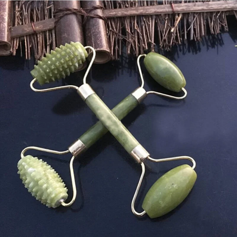 Jual Baru Alami Jade Roller Kecantikan Wajah Wajah Massager Alat Wajah Tipis Massageador Alami Pijat Wajah Angkat Alat Perawatan Kulit