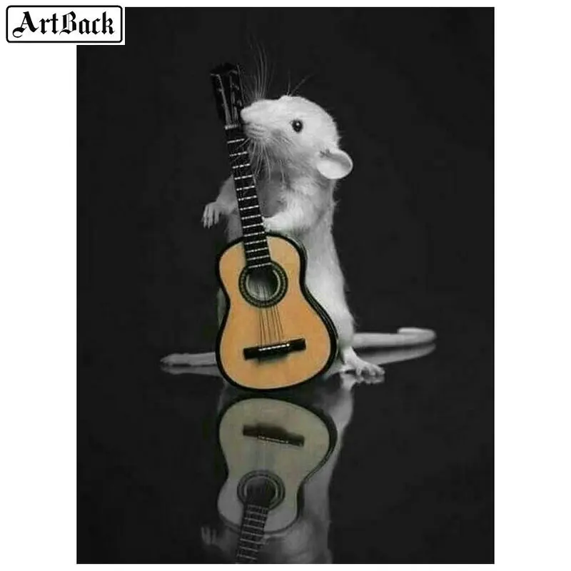 ArtBack 5d алмазная фотогитара полная дрель квадратная Алмазная вышивка животные 3d
