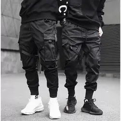 Zogaa Новые мужские штаны-карго с цветными лентами и черным карманом, 2019 шаровары, штаны для бега Harajuku, модные спортивные штаны в стиле хип-хоп