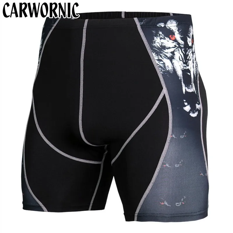 

CARWORNIC New 3d Print Summer Shorts Men Quick Dry Breathable Fitness Short Pants Gyms Fashion Compression Tights Workout Shorts
