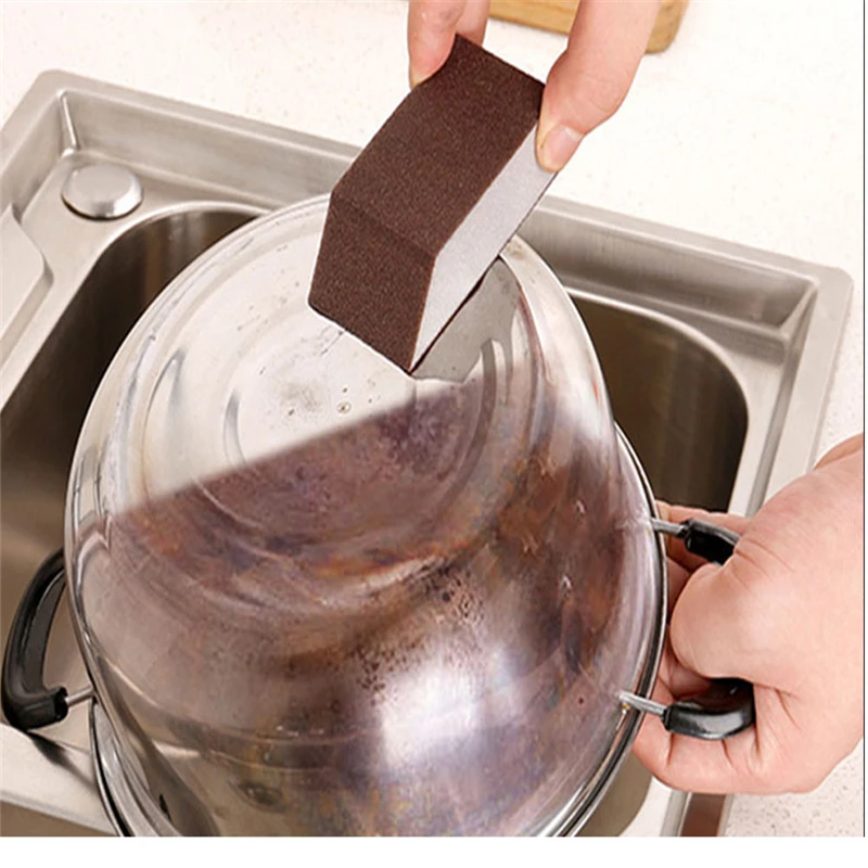 Глинозема Наждачная сильная волшебная губка щетка для чистки посуды губка для мытья посуды кухонный горшок Сковорода для окон очиститель стекла инструменты для удаления пятен