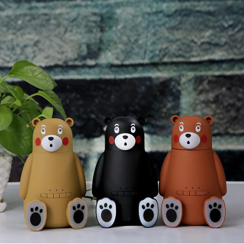 

Cute Bear Shape Mist Humidifier Bluetooth Speaker 4.1 2000mah Rechargable Battery USB 100ml Ultrasonic Air Humidifier SD Speaker