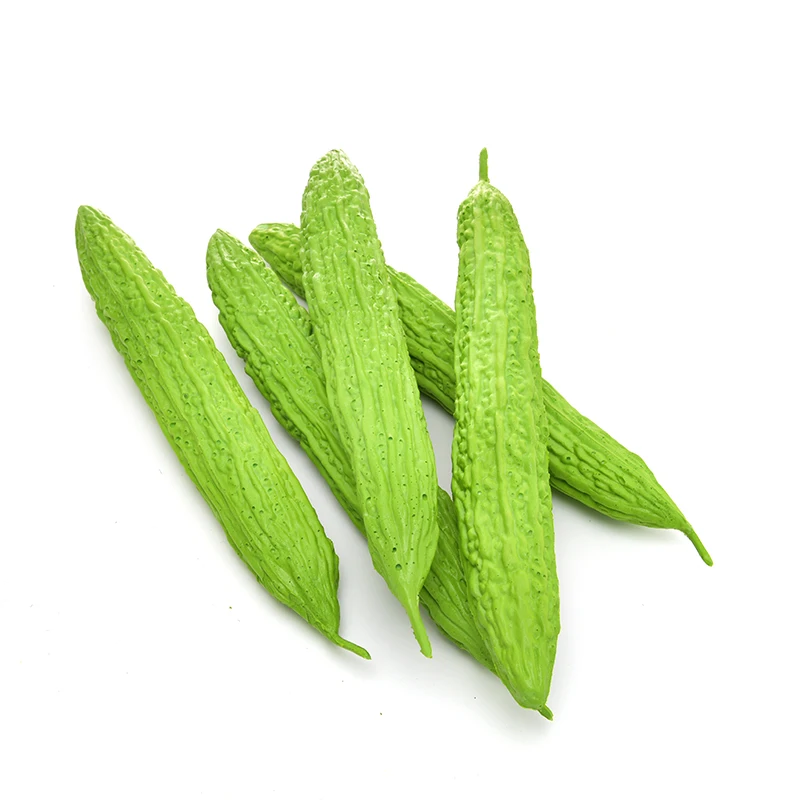  Artificial Fake Decorative Real Touch PU Teaching Props Bitter Gourd Faux Vegetables Pretend Play P - 32948461565
