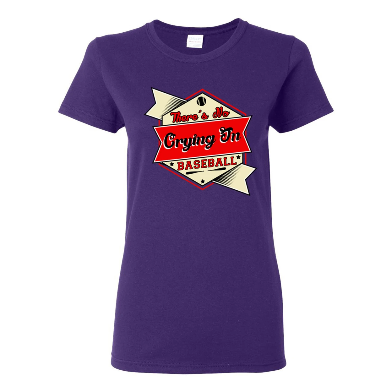 Ladies There's No Crying In Baseball Sports Funny Humor DT T-Shirt Tee 2331 (1)