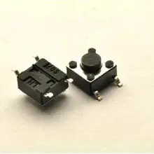 Едкая сенсорный выключатель 6x6x4.5 мм SMD индукции Кнопка импорт шрапнель 6*6*4.5 медь ноги