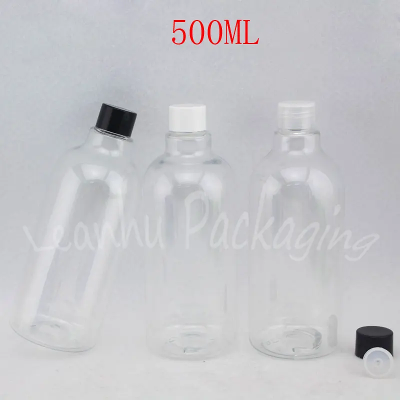 

500ML Transparent Plastic Bottle , 500CC Makeup Sub-bottling , Shampoo / Lotion Packaging Bottle ( 14 PC/Lot )