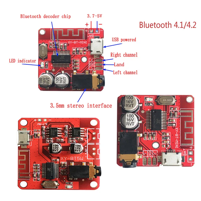 Мини Bluetooth декодер доска MP3 без потерь усилитель Bluetooth 4,1/4,2 модуль