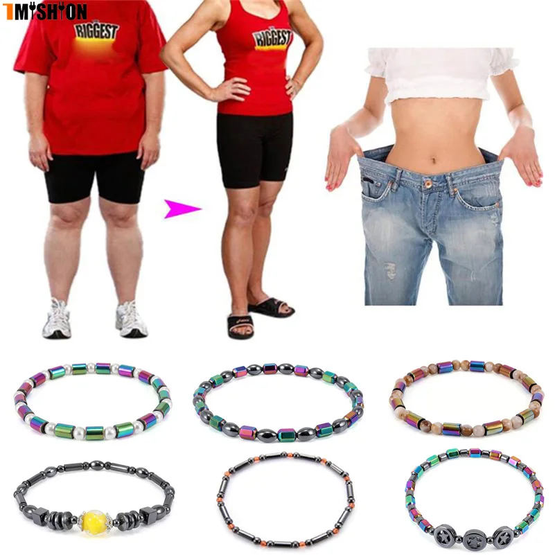 Weight Loss Magnet Anklet Colorful Stone Magnetic Therapy Bracelet Anklet Weight Loss Product Slimming Health Care jewelry