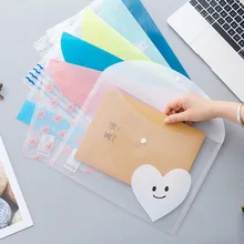 A4 4 шт./компл. простой файл прозрачный, с милой аппликацией в виде животного карман ПП сумка для ношения в руке сумка для мелочей папка портфель школьные Канцтовары поддержка