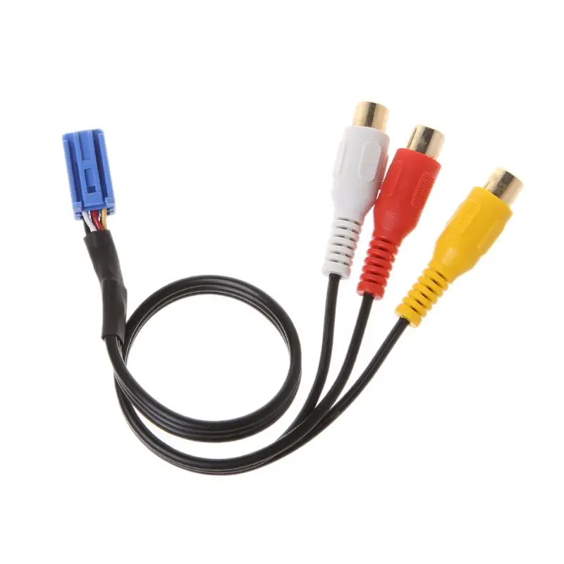 

Car 3RCA Cable Adapter For Toyota DVD Navigation Headunit 6Pin Blue AV Port 3040 Car Accessories