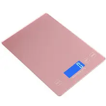 Цифровой кухонный для еды весы 5 кг 1 г Водонепроницаемость широкий Закаленное стекло Платформа сенсорный баланс 30% скидка