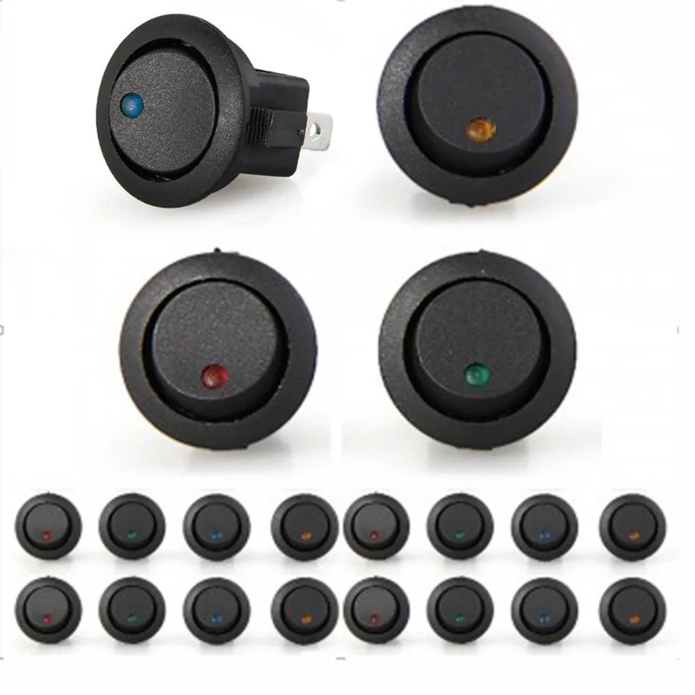 

Marsnaska High Quality 20 LED Rocker Indicator Switch 3 Pin On-Off 12V DC