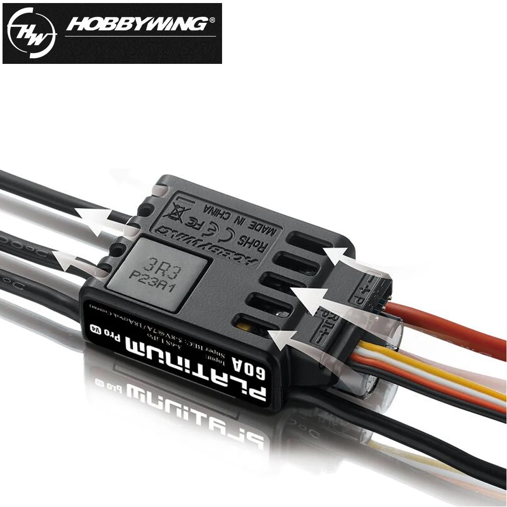 Hobbywing Platinum Pro V4 80A 3-6S Lipo BEC пустая форма бесщеточный ESC для радиоуправляемого дрона самолета вертолета