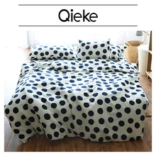Brand High Quality Sanding Cute Dot Print 100%Cotton bedding set bed sheet/fitted sheet/duvet cover/pillow case Home Textile