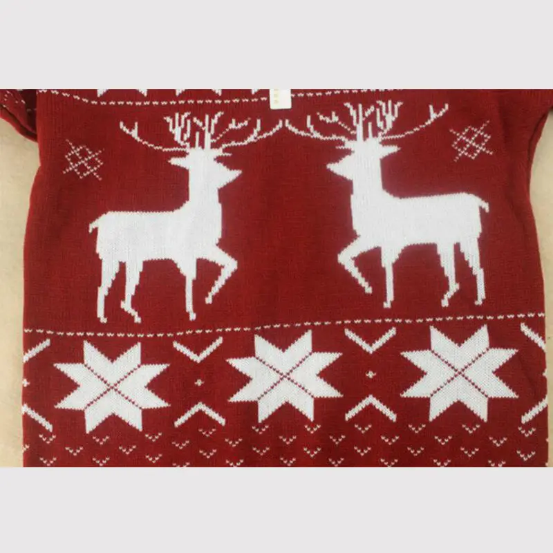 Rihschpiece Oversize Christmas Sweater With Deer Winter Pullover Women Sweaters And Pullovers Knitted Long Sweater Jumper RZF777