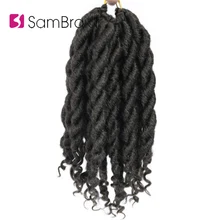 SAMBARID волосы Faux locs вьющиеся плетеные пряди волос 12 дюймов чистый цвет Богиня синтетические плетеные волосы для наращивания 100 г/упак