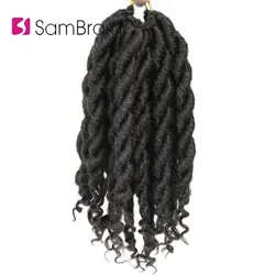 SAMBARID волосы Faux locs вьющиеся плетеные пряди волос 12 дюймов чистый цвет Богиня синтетические плетеные волосы для наращивания 100 г/упак