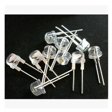 02-45 20 шт./лот F8 8 мм светодиодный прозрачный белый светильник(в форме шляпы