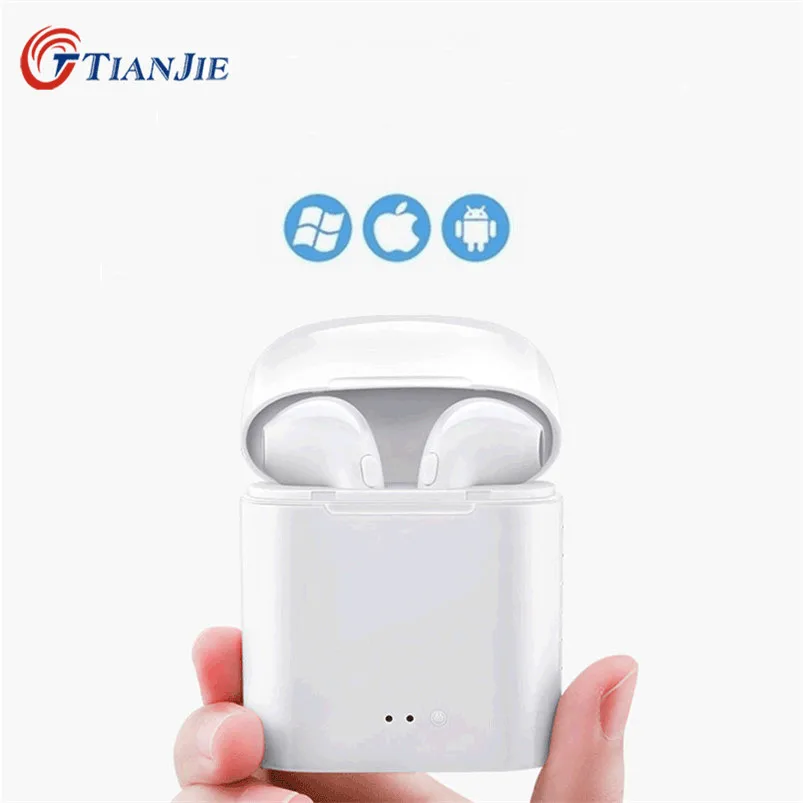 TianJie i7s TWS мини/беспроводные Bluetooth наушники с зарядным устройством спортивные для