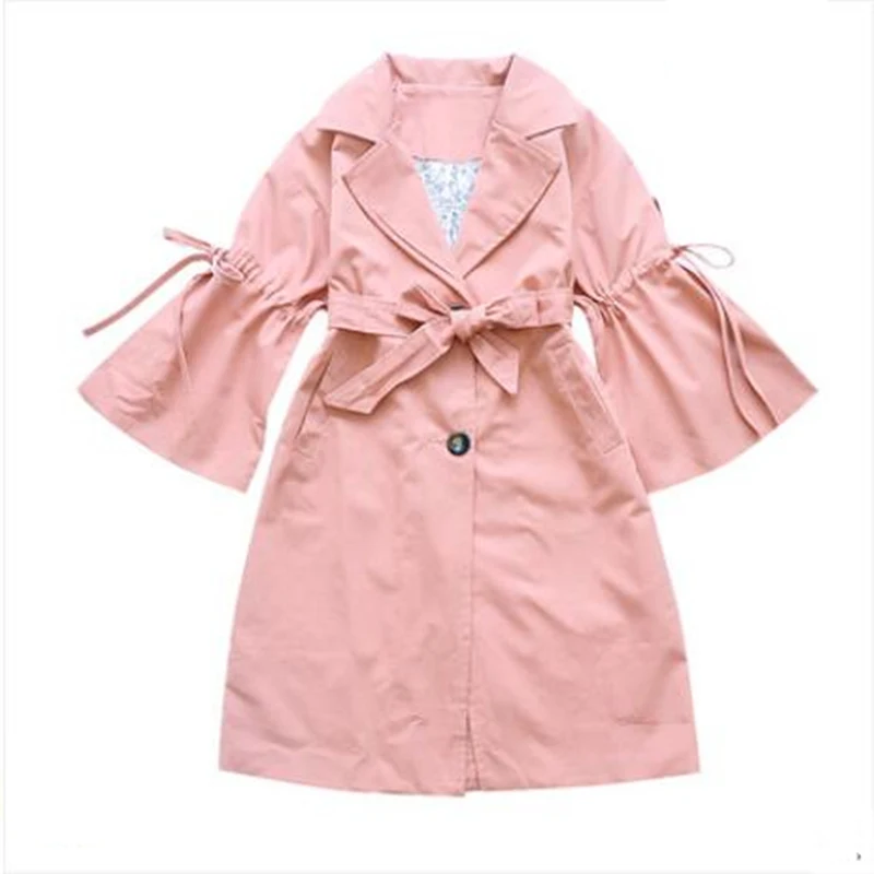 

Baby children's clothing 2019 new spring girls Korean version of the long section of the slim Princess spring and autumn windbre