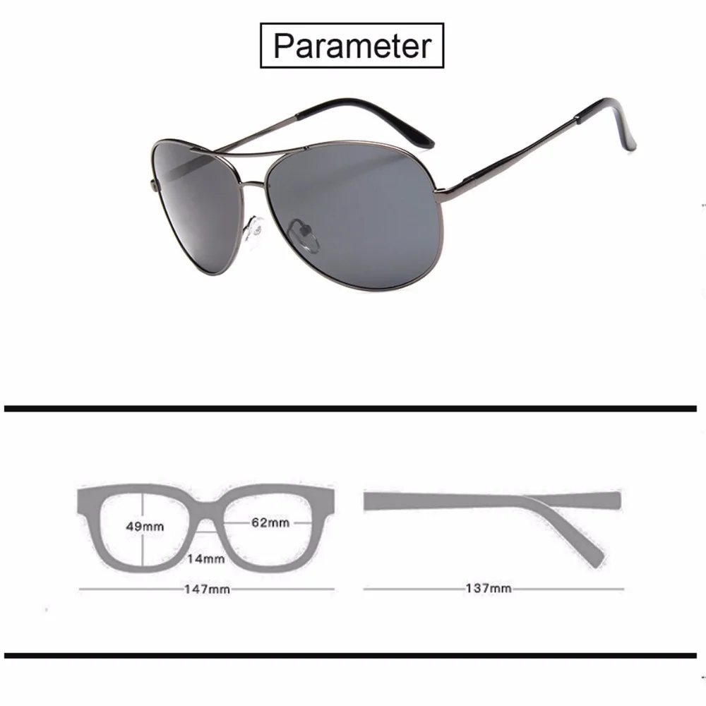 Большие металлические поляризационные солнцезащитные очки в металлической оправе, мужские/женские классические солнцезащитные очки, солнцезащитные очки для близорукости, дальнозоркости