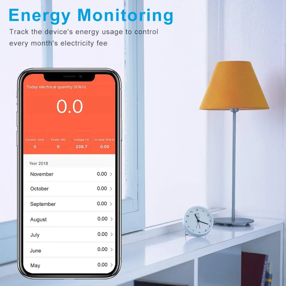 Умная розетка Smart life умная с Wi Fi вилкой Стандарта Великобритании таймером для