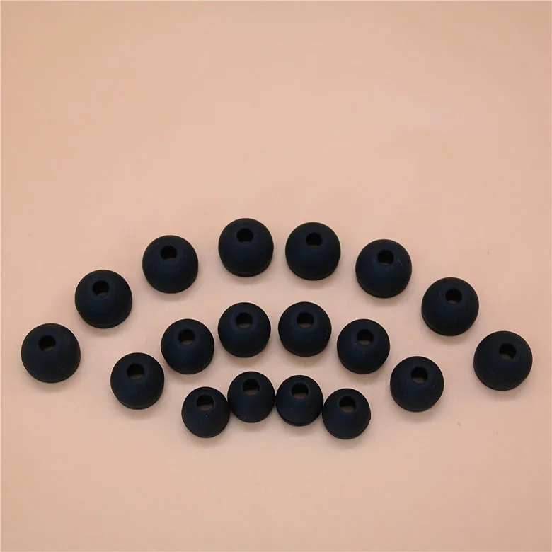 

20pcs Black 6mm soft Silicone In-Ear Earphone covers Earbud Tips Ear buds eartips Ear pads cushion for headphone Earphones
