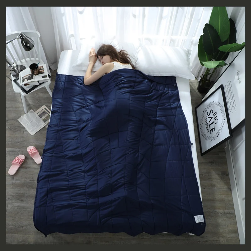 100 Cotton Weighted Gravity Blanket Gravity Sleep Aid Pressure Blanket