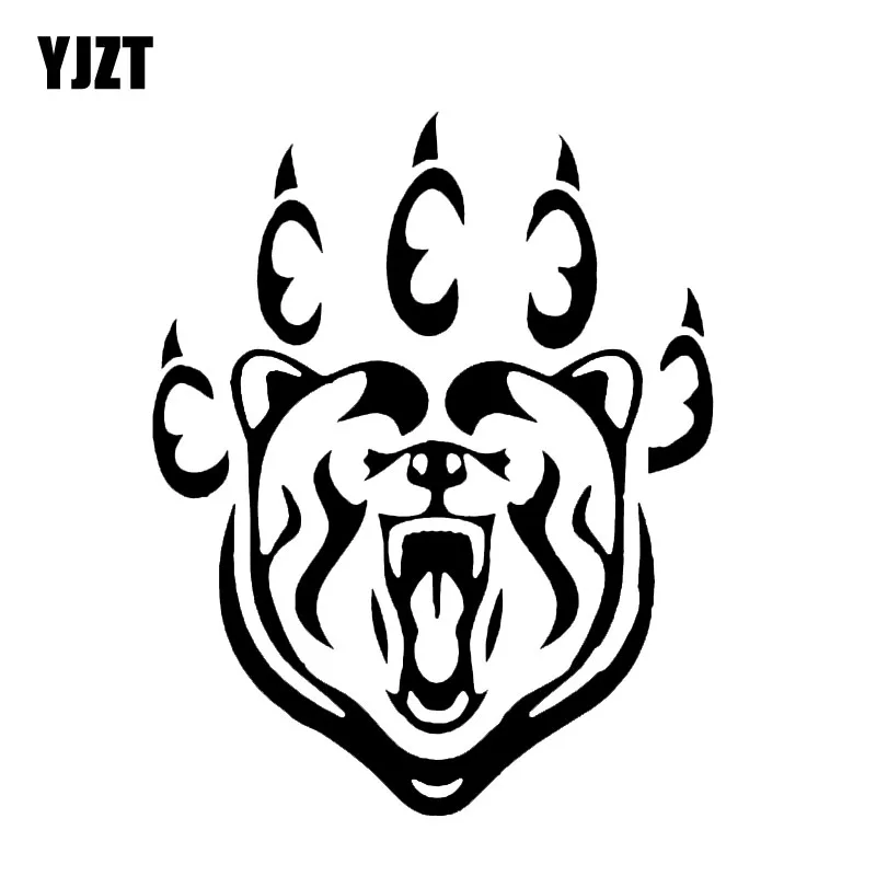YJZT 11.5*14.5CM Polar Bear And Claws Silhouette Car Sticker Vinyl ...