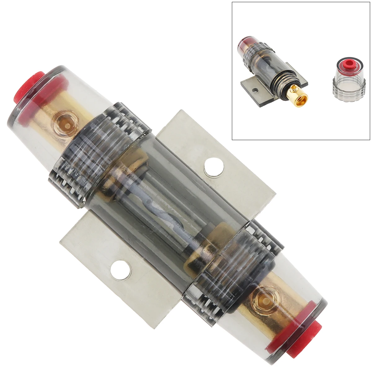 

Car Audio Refit Fuse Holder 8 Gauge 60A DC 12V Car Stereo Audio Circuit Breaker Inline Fuse for Cars Vehicle Automobiles