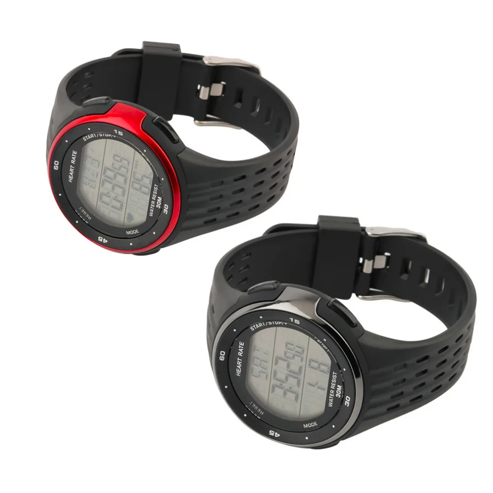 Уличные спортивные часы с беспроводным нагрудным ремешком, часы с монитором сердечного ритма+ нагрудный ремень, цифровые часы